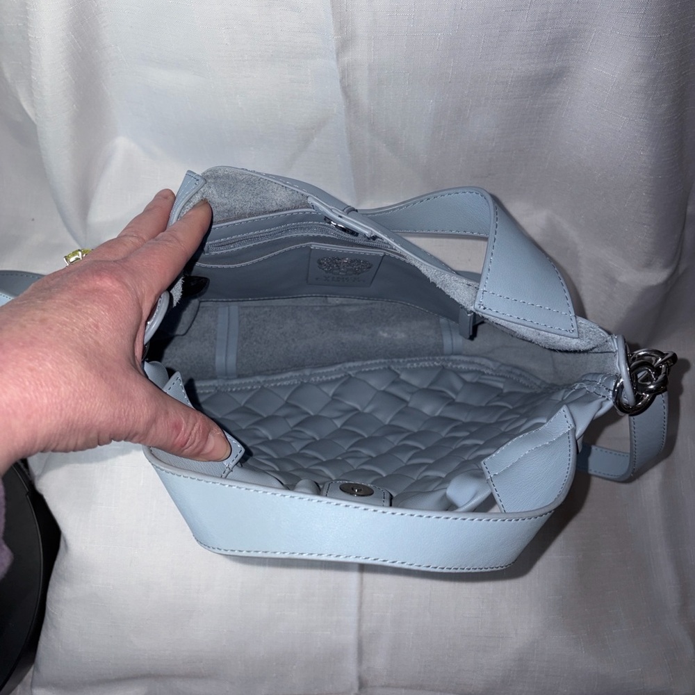 Vince Camuto Leather Miki Small Tote in Sky Blue NWT - Picture 8 of 9